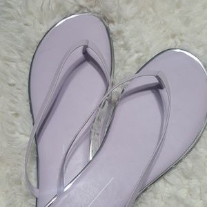Size 13 - Dolce Vita leather/metallic flip flops